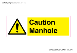 Caution Manhole